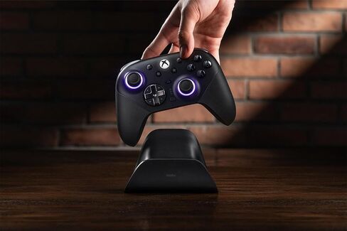 وحدة تحكم لاسلكية 8Bitdo Ultimate 3E لأجهزة Xbox Series X|S والكمبيوتر الشخصي، رمادي | مرخص رسميًا، 2.4 جيجا لأجهزة Xbox، أجزاء قابلة للتبديل، عصا تحكم TMR، 2 توقف للزناد، قاعدة شحن لاسلكية، مقبض محسن in Kuwait