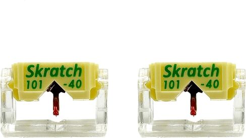 2-pack of JICO SKRATCH 101-40 Replacement Styli Compatible with Shure M44-7, JICO J44A 7 & JICO IMPACT in Kuwait