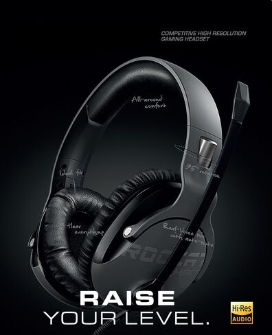 ROCCAT Khan Pro - Competitive High Resolution Gaming Headset, Gray in Saudi Arabia
