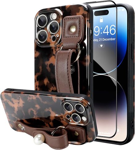 for iPhone 17 Pro Max Case Aesthetic Tortoise Shell Leopard Pattern in Saudi Arabia