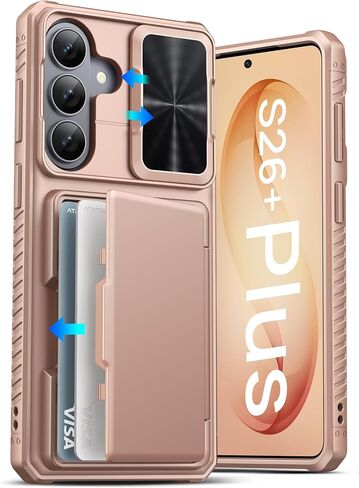 ATATOO لهاتف Samsung Galaxy S26 محفظة مع حامل بطاقات، أرجواني داكن in Kuwait