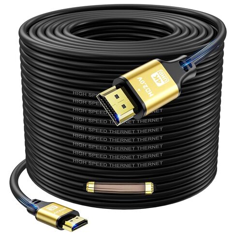 Short Hdmi Cable 3FT, 8K@60Hz 4K@120Hz, 48Gbps Ultra High Speed Hdmi 2.1 Cord with Gold-Plated Connectors, Aluminum Shell, for Monitor, Laptop, TV, soundbar, PS5, Xbox, Gaming Console(Gold) in Saudi Arabia