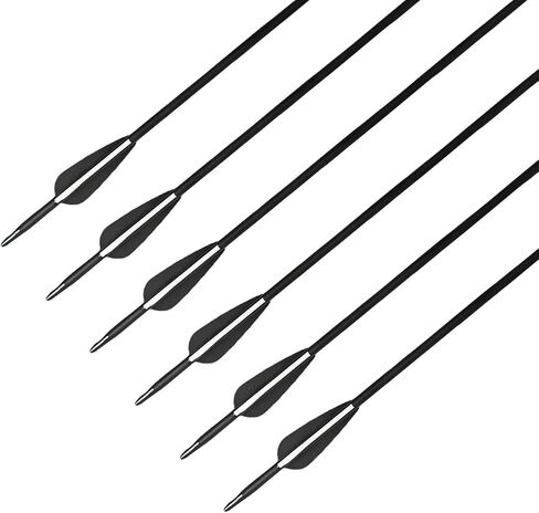 31.5Inch Carbon Arrow Targeting Practice Hunting Arrows Spine 400 for Compound & Recurve & English Long Bow with Removable Tips (Pack of 12) in Saudi Arabia