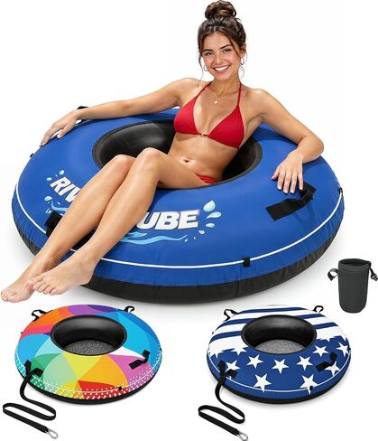 ZEALFEEL River Tube, 48-Inch Heavy-Duty Rubber Inner Tube, Canvas Cover in Saudi Arabia