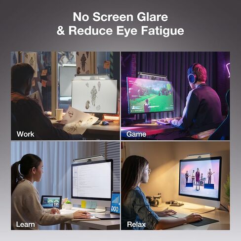 LED Screen Light Bar, Stepless Dimming Monitor Lamp for Desk Office Home Game, No Screen Glare/Touch Control/Space Saving/USB Powered in Saudi Arabia