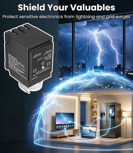 Replacement for Siemens QSPD2A065P Plug-in Surge Protection Device, 2-Pole 65kA 120/240V, 1Ø, 3W, Fits Siemens Type QP Load Centers, Whole House Power Spike Protection, LED Indicator & Audible Alarm in Saudi Arabia