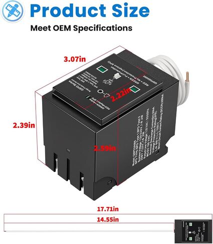 Replacement for Siemens QSPD2A065P Plug-in Surge Protection Device, 2-Pole 65kA 120/240V, 1Ø, 3W, Fits Siemens Type QP Load Centers, Whole House Power Spike Protection, LED Indicator & Audible Alarm in Saudi Arabia