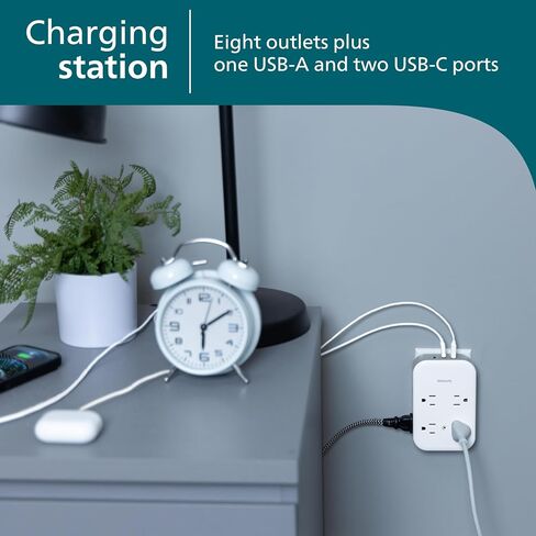 Philips All-in-One Surge Tap with USB, 4 Grounded & 4 Polarized Outlets in Saudi Arabia