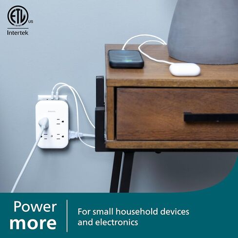 Philips All-in-One Surge Tap with USB, 4 Grounded & 4 Polarized Outlets in Saudi Arabia