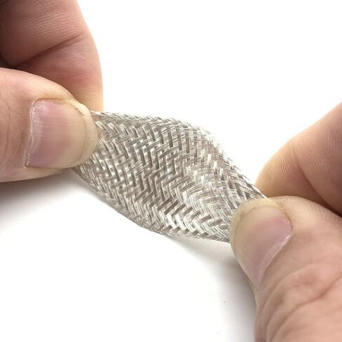 1Meter Silver Plated Braided Sleeve 6 mm Metal Sheath Interference Screening Audio Wire Wrap Signal Cable Shielding in Saudi Arabia