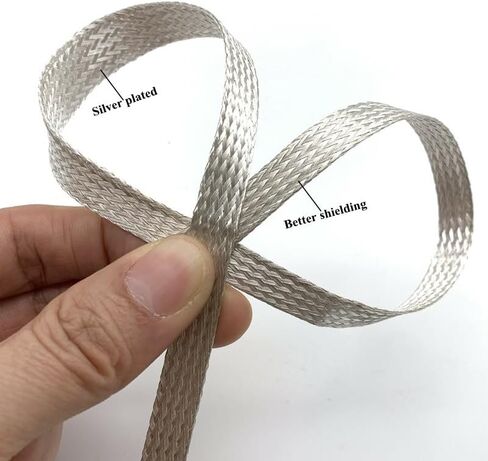 1Meter Silver Plated Braided Sleeve 6 mm Metal Sheath Interference Screening Audio Wire Wrap Signal Cable Shielding in Saudi Arabia
