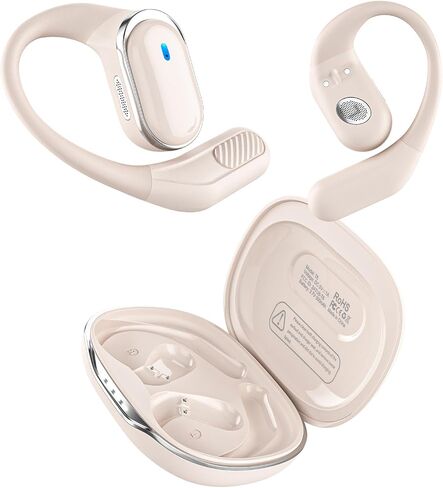 Open Ear Wireless Earbuds Bluetooth Headphones, 80H Playtime Stereo Ear Buds with ENC Noise Cancelling, Fast Charging, IPX7 Waterproof Sports Earphones with Earhook for Running/Workouts (Black) in Saudi Arabia