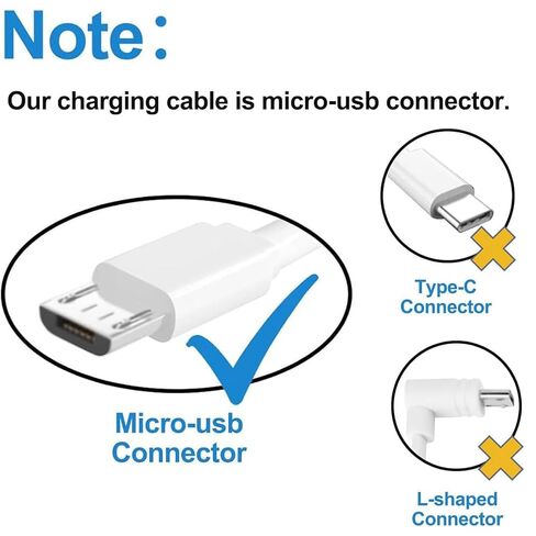 2Pack 25FT/7.5m Power Extension Cable Compatible with Simplisafe,Kasa Camera,Ring Indoor Cam(2nd Gen),Roku,PS4 Controller,VTech,Babysense,Long Flat USB to Micro USB Charging Cord (Not Type-C) in Saudi Arabia