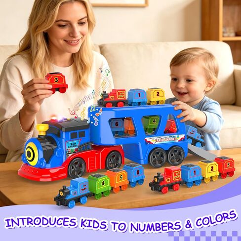 Number Train Set for Kids, Include 1 Transport Trucks, 8 Magnetic Trains in Saudi Arabia
