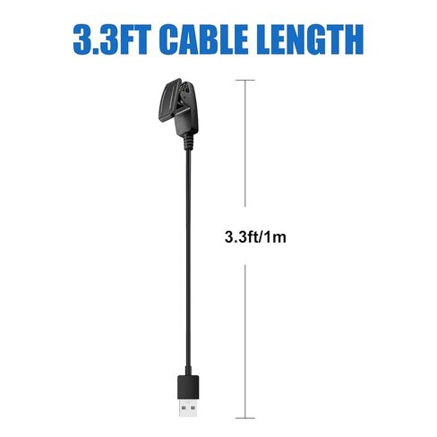 عبوتان متوافقتان مع كابل شاحن Garmin Lily 2، شحن بديل USB-A بطول 3.3أقدام/1 متر لـ Garmin Lily/Forerunner 645 630 230 in Kuwait