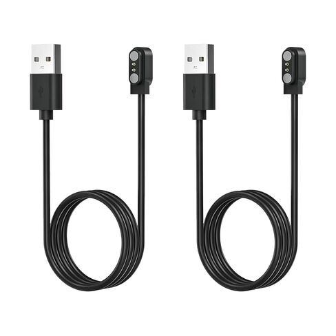 2 Pack Smart Watch Charger, 2 Pin 2.84mm Smartwatch Charging Cable Compatible with VeryFit ID208BT GTX20 IDW13 IDW15/16/17/19/20/25/26/28, Magnetic USB Charging Cable Replacement for Fitness Tracker in Saudi Arabia