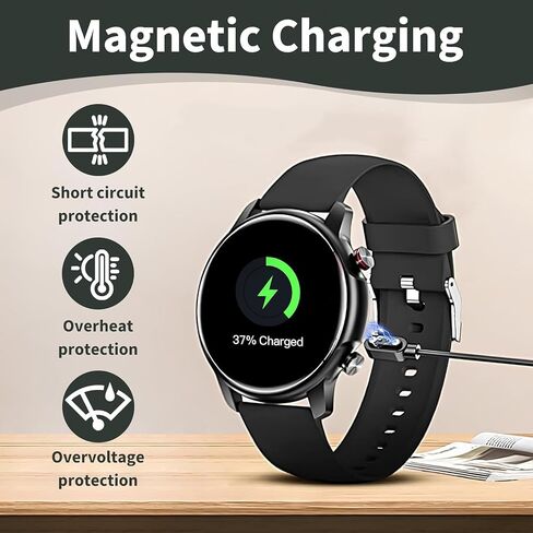 2 Pack Smart Watch Charger, 2 Pin 2.84mm Smartwatch Charging Cable Compatible with VeryFit ID208BT GTX20 IDW13 IDW15/16/17/19/20/25/26/28, Magnetic USB Charging Cable Replacement for Fitness Tracker in Saudi Arabia