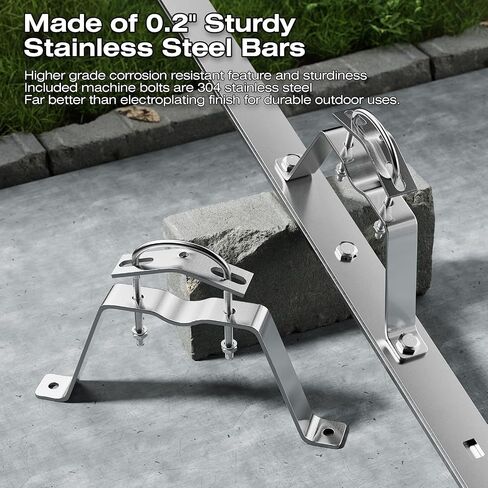 Eave Antenna Mount Bracket Kit 304 Stainless Steel with Adjustable Eave Brace 45"-60" for TV FM CB Antenna Mast Pole Installation,Standoff 4" from Wall in Saudi Arabia