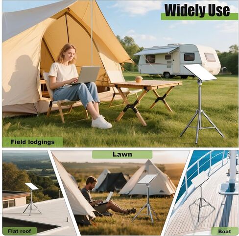 Starlink Mini Tripod Mount with 1/4" Screw Adapter, Stainless Steel Telescopic Stand, Adjustable Height & 360° Tilt, Universal Ball Head for Versatile Angle Adjustment. (mn03) in Saudi Arabia