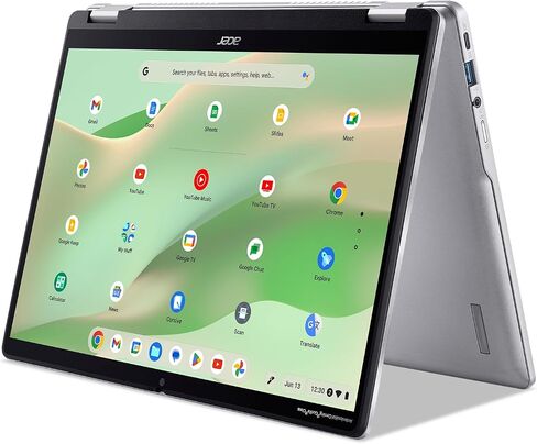 آيسر كروم بوك سبين 314 CP314-2HN-30V1 كمبيوتر محمول قابل للتحويل | إنتل كور i3-N305 | شاشة WUXGA IPS مقاس 14 بوصة تعمل باللمس بزجاج كورنينج غوريلا | 8 جيجابايت LPDDR5 | 128 جيجابايت eMMC | Wi-Fi 6E | كاميرا ويب FHD | نظام تشغيل Chrome in Kuwait