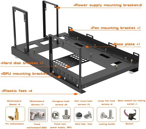 XXB Open Air PC Test Bench for ATX Motherboard DIY Open Frame Test Stand in Kuwait
