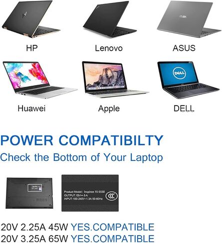 Charger Compatible with HP Laptop Chromebook 65W 45W USB C Power Adapter in Saudi Arabia