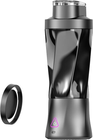 Portable Juicer Blender, USB Rechargeable Smoothie Maker With 5 Upgraded Blades And 6000mAh Battery, Rechargeable Shaker Bottle, Mini Travel Blender For Shakes & Smoothies (Black) in Kuwait
