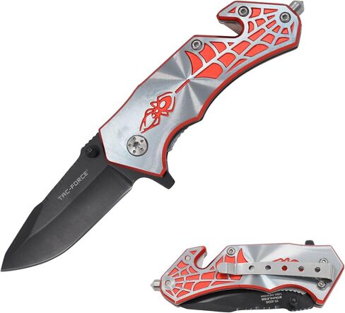 Tac-Force Black Aluminum Handle with Purple Dragon Small Assisted Knife in Saudi Arabia
