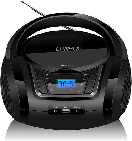 LONPOO Portable Home CD Player with Bluetooth,Retro Boombox in Saudi Arabia