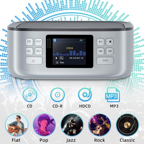 مشغل أقراص مضغوطة محمول من Arafuna مع شاشة LCD بلوتوث 5.0 لكبار السن في المنزل in Kuwait