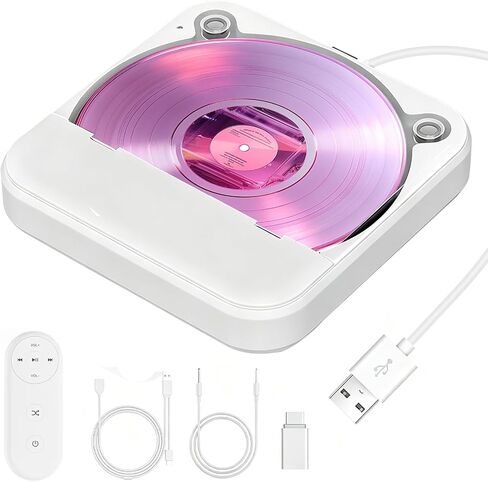 CD Player for Car,ASENCH Portable External Universal Car CD Player with USB/AUX Port,Anti-Skip,Extra USB Extension Cable,Plug & Play for Vehicle, Laptop, TV, Computer,Compatible with Android 4.4+ in Saudi Arabia