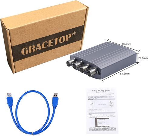 AHD Video Capture Card, 4CH 720P 30FPS Recording USB Output AHD Input Video Recording,Easy Operation, No Driver Needed, Live Streaming in Saudi Arabia