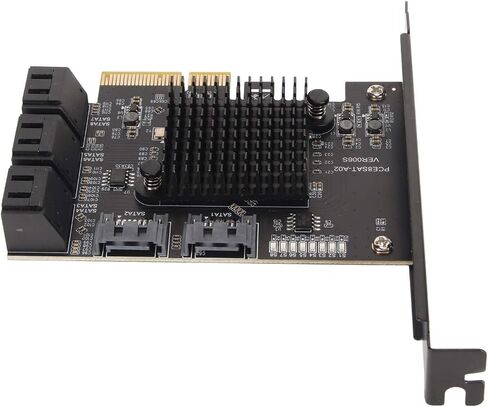 Jiawu 8 Port Card PCIE to 3.0 Expansion Board, Hot Swappable Boot System Disk Controller with Large Heat Sink, Support NAS in Saudi Arabia