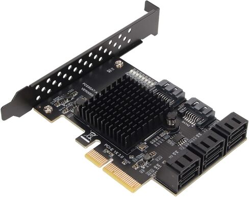 Jiawu 8 Port Card PCIE to 3.0 Expansion Board, Hot Swappable Boot System Disk Controller with Large Heat Sink, Support NAS in Saudi Arabia
