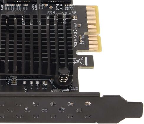 Jiawu 8 Port Card PCIE to 3.0 Expansion Board, Hot Swappable Boot System Disk Controller with Large Heat Sink, Support NAS in Saudi Arabia
