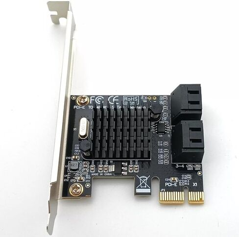 PCI-e X1 to SATA 3.0 Expansion Card 4 Port Controller Adapter Data Power Cable in Saudi Arabia