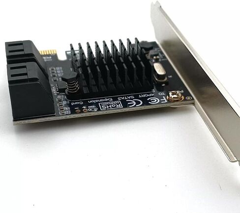 PCI-e X1 to SATA 3.0 Expansion Card 4 Port Controller Adapter Data Power Cable in Saudi Arabia