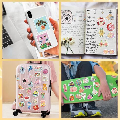 200PCS Vintage Aesthetic Stickers Pack Cute Scrapbook Stickers Holographic Journaling Scrapbooking Supplies Accessories in Saudi Arabia
