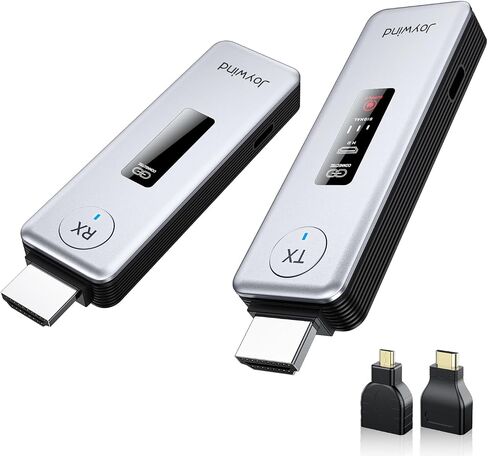2027 جهاز إرسال واستقبال HDMI لاسلكي جديد 360 قدم/110 متر، مدخل فك تشفير 4K، إخراج 1080 بكسل مع شاشة LED، طقم موسع لاسلكي محمول 2.4 جيجا/5.8 جيجا للكمبيوتر/الكمبيوتر المحمول/صندوق التلفزيون/جهاز العرض للمراقبة in Kuwait