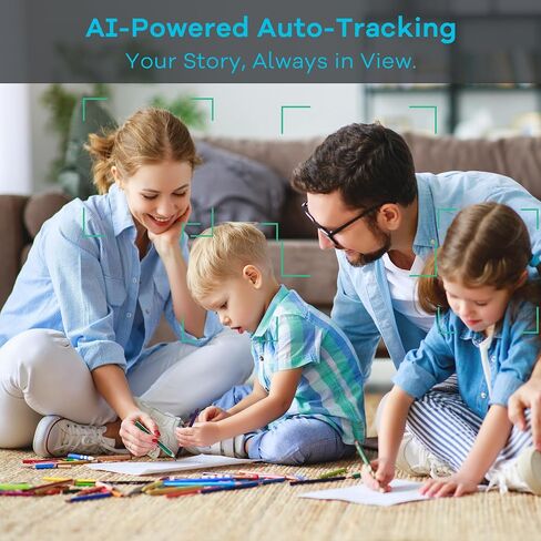 TONGVEO AI Auto-Tracking PTZ Conference Camera System with Bluetooth Microphones, 3X Optical Zoom USB3.0 1080P 60fps, 93° Wide-Angle All-in-One Video Conference Solution for Church & Office in Kuwait