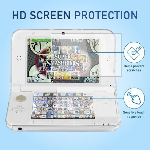 4-in-1 Accessories Kit for Nintendo 3DS XL/LL – Carrying Case, Clear Hard Shell, 4 Stylus Pens & 2 Sets of Screen Protectors - Full Protection Bundle Compatible with 3DS LL/XL Console in Saudi Arabia