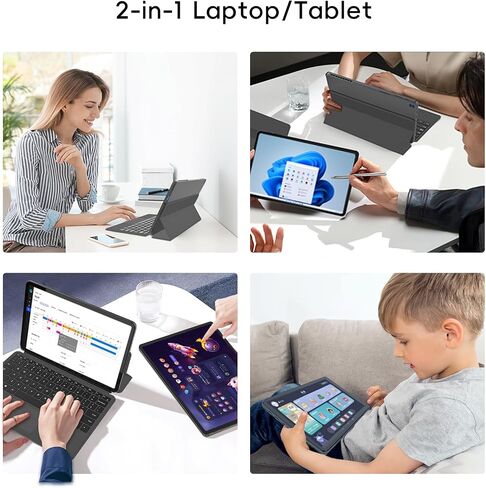 2-in-1 Laptop/Tablet, 12" 2K FHD IPS Touchscreen, 12GB RAM 256GB SSD in Kuwait