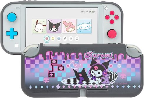 Kuitmor Protective Shell for Switch Lite, Slim Kawaii Cartoon Dockable Cover Case Compatible with Nintendo Switch Lite, Anti-Scratch and Shock-Absorption Design Cover Skins(Kuromi) in Saudi Arabia
