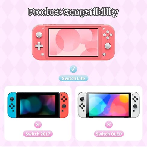 Kuitmor Protective Shell for Switch Lite, Slim Kawaii Cartoon Dockable Cover Case Compatible with Nintendo Switch Lite, Anti-Scratch and Shock-Absorption Design Cover Skins(Kuromi) in Saudi Arabia