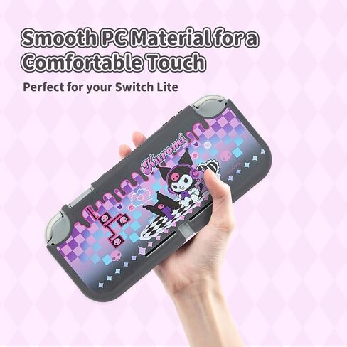 Kuitmor Protective Shell for Switch Lite, Slim Kawaii Cartoon Dockable Cover Case Compatible with Nintendo Switch Lite, Anti-Scratch and Shock-Absorption Design Cover Skins(Kuromi) in Saudi Arabia