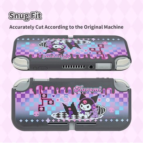 Kuitmor Protective Shell for Switch Lite, Slim Kawaii Cartoon Dockable Cover Case Compatible with Nintendo Switch Lite, Anti-Scratch and Shock-Absorption Design Cover Skins(Kuromi) in Saudi Arabia