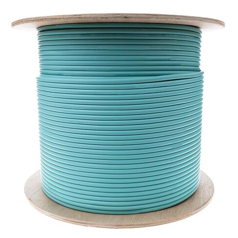 COMZON 6 Strand Fiber Optic Cable, OM3 Multimode, Aqua, 1000ft Spool in Saudi Arabia