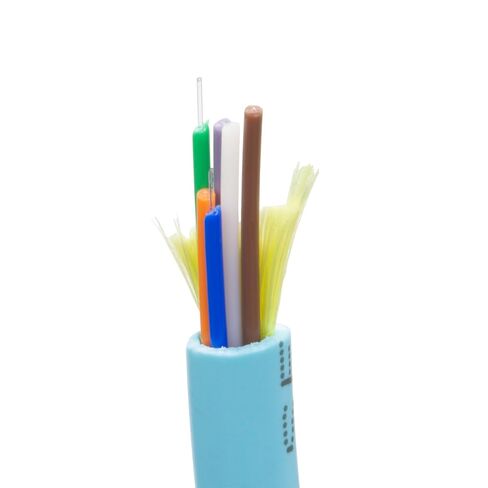 COMZON 6 Strand Fiber Optic Cable, OM3 Multimode, Aqua, 1000ft Spool in Saudi Arabia