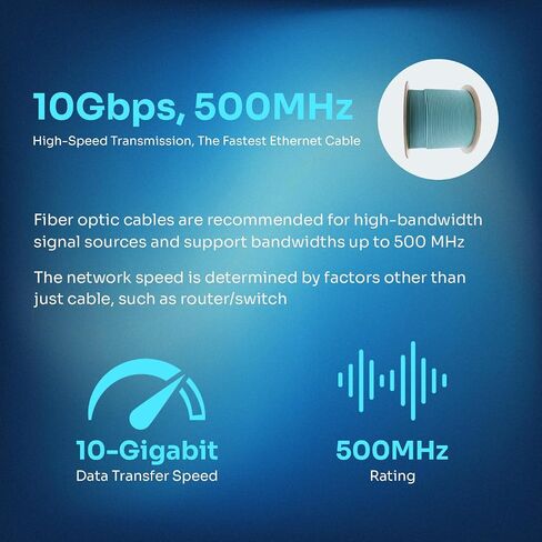 COMZON 6 Strand Fiber Optic Cable, OM3 Multimode, Aqua, 1000ft Spool in Saudi Arabia