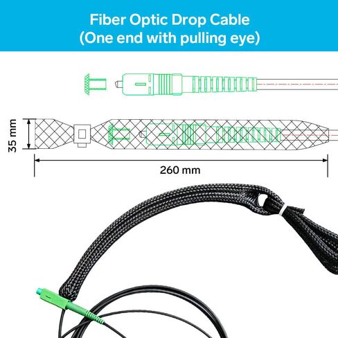 STEREN SC/APC-SC/APC Fiber Optic Patch Cord, Black, 100ft in Saudi Arabia